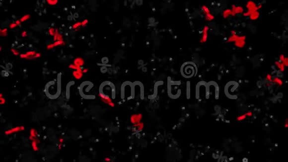 计算机产生的黑色和红色的百分比标志视频的预览图