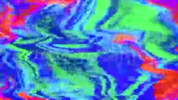 数字产生的闪光剪辑彩虹坏信号vfx视频的预览图
