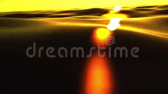 金色海浪日落阳光3视频视频的预览图