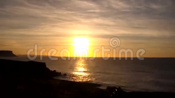 坎塔布里亚海日落视频的预览图