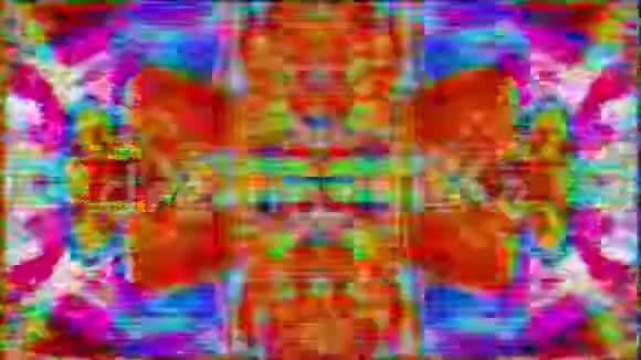 五彩几何科幻时尚彩虹背景视频的预览图
