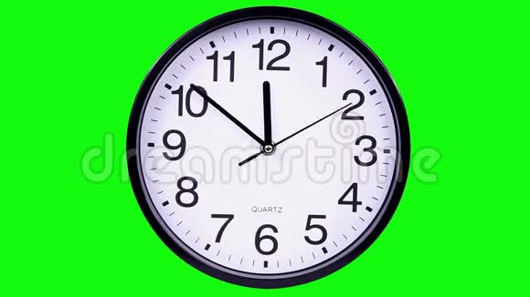 时钟在一个绿色的0000时间流逝视频的预览图