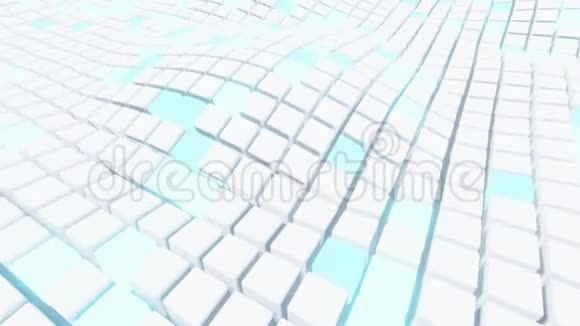 抽象白长方体波浪面波浪背景视频的预览图