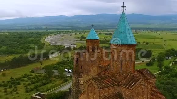 Kakheti的Archangels教堂建筑地标历史遗产视频的预览图