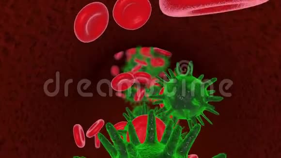 病毒和细菌细菌细胞感染的生物体视频的预览图