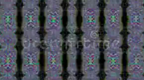 多色霓虹科幻迷幻闪耀背景数字故障混合创造性的分形转换视频的预览图