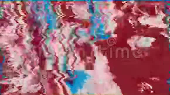 催眠复古网络朋克时尚闪闪发光的背景旧的磁带效果视频的预览图