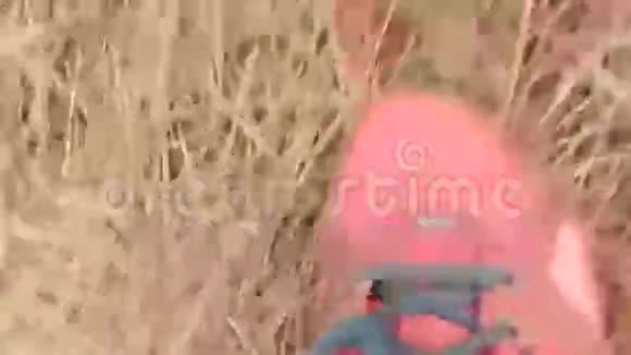 女足穿着运动鞋在森林里奔跑的特写镜头视频的预览图