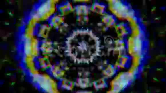 迷幻分形装饰浮雕粒子为webpunk视频视频的预览图