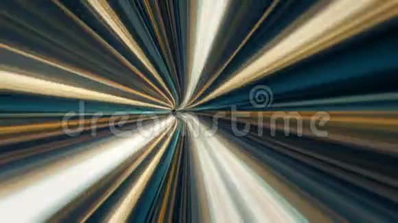 通过隧道快速移动动画快速移动通过网络隧道与霓虹灯条纹在空间令人眼花缭乱的交通视频的预览图