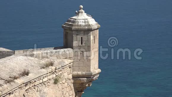 靠近海洋的城堡观察塔视频的预览图