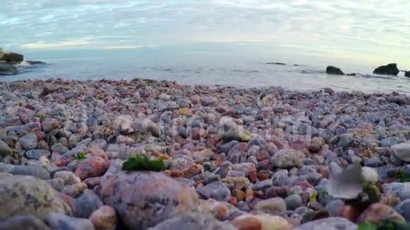 黑海海滩的鸟瞰图视频的预览图