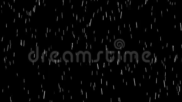 抽象的白色雨滴从底部快速移动到屏幕顶部的黑色背景无缝的循环视频的预览图