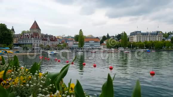 从日内瓦湖堤景到蒙特勒城视频的预览图