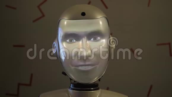 机器人头部说话改变面部的光照视频的预览图
