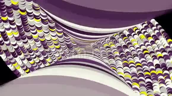 黑色背景下旋转3D五彩螺旋的催眠美抽象动画动画现代循环视频的预览图