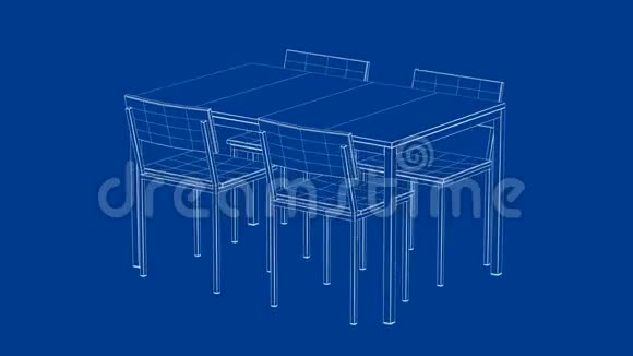 餐桌椅三维模型视频的预览图