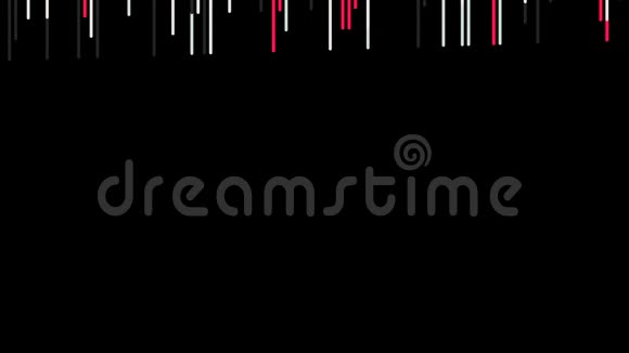抽象动画的五彩霓虹线浮下来的黑色背景动画会发光的线条视频的预览图