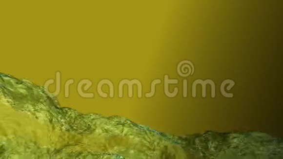 水逼真的动画水流黄色BG视频的预览图