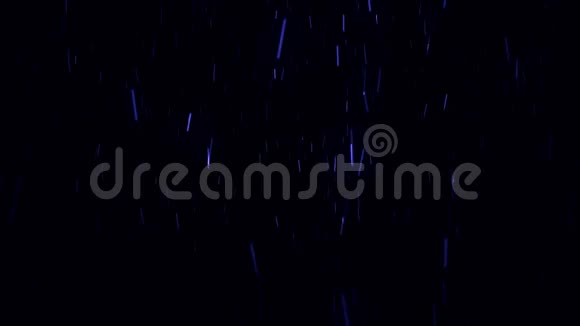 抽象的蓝色雨滴从底部快速移动到屏幕顶部的黑色背景缝环动画视频的预览图
