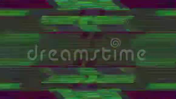 抽象复古怀旧潮流的彩虹色背景Vhs磁带模拟视频的预览图