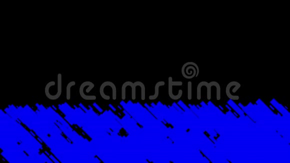 抽象的黑色背景被蓝色的几何图形覆盖在屏幕上蔓延动画视频的预览图
