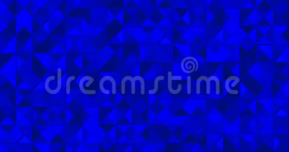 4k皇家蓝色几何动画背景与小光三角形视频的预览图