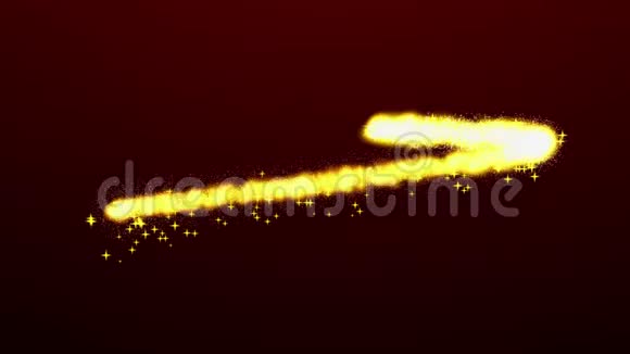 金色的圣诞树用金色的动画颗粒闪闪发光雪花飘落视频的预览图
