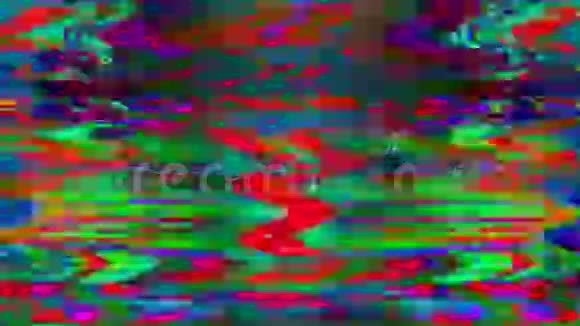 抽象动态汽波迷幻发光背景旧电视录像视频的预览图