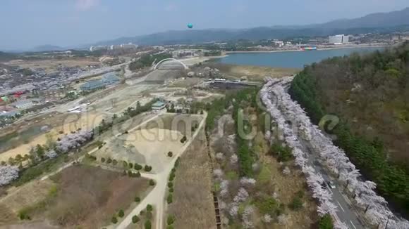 韩国庆州博门公园热气球亚洲视频的预览图