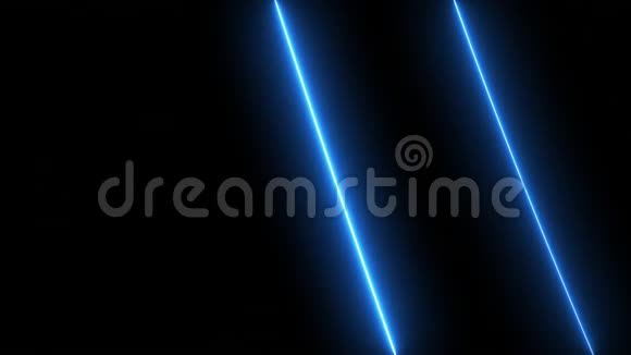 抽象蓝光运动黑色背景上激光束的动画现实的光束星星坠落视频的预览图