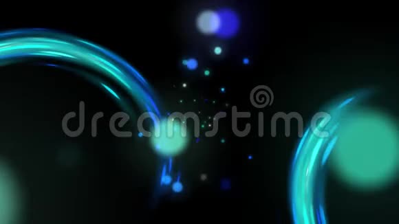 抽象蓝色背景和元素斯派克效应圈视频的预览图