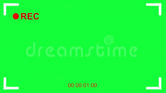 影院摄像机记录仪带有绿色屏幕的取景器阿尔法频道视频的预览图