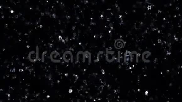 慢动作视频抽象背景闪亮的雪花视频的预览图