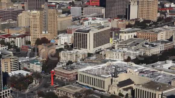 圣安东尼奥市中心4K的空中时间图视频的预览图