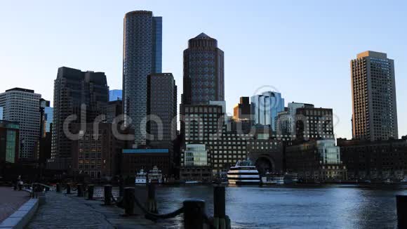 4K超高清波士顿市中心近景视频的预览图