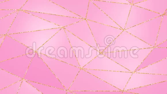 浅粉色无缝循环动画背景与金色火花视频的预览图