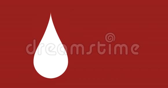 红色背景上的水滴形状视频的预览图