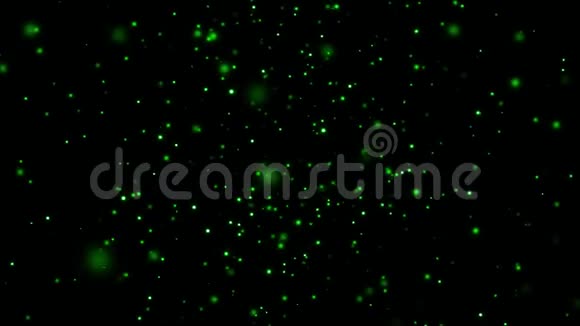 黑色空间发光粒子的3D动画动画带有粒子或星星的美丽空间动画视频的预览图