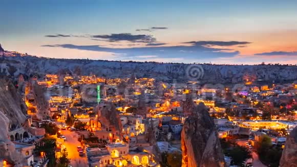 土耳其CappadociaGoreme村的潘定时图视频的预览图