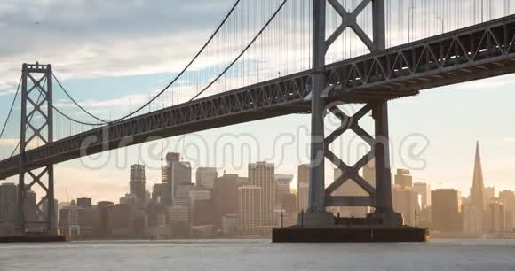 全景旧金山日落到夜晚视频的预览图