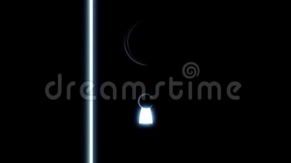 一扇黑色的门的抽象轮廓后面有明亮的光线在门打开后充满了空间视频的预览图
