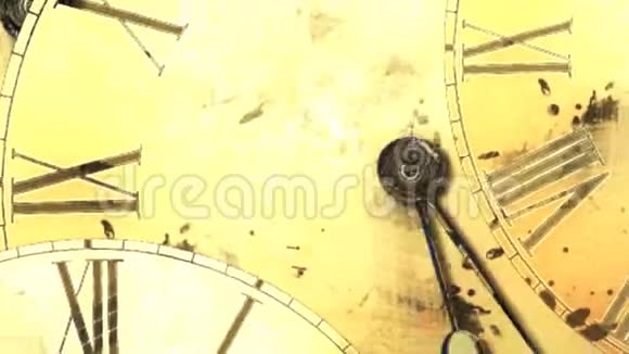 老式手表时间的快速移动时间间隔视频的预览图
