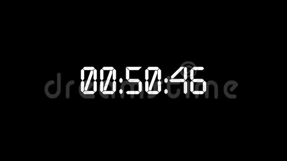 白色计时器开始0至24小时在黑色背景圣诞前夜的概念视频的预览图