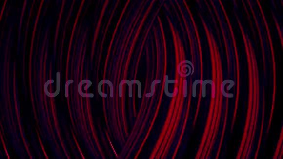 抽象催眠背景黑色背景上有发光的霓虹灯线动画将黑线与视频的预览图