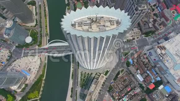 中国天津现代建筑与城市景观视频的预览图