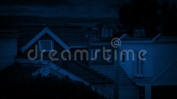 住宅小区的住宅深夜视频的预览图
