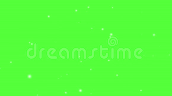 美丽的动画在绿色屏幕背景上孤立的降雪视频的预览图