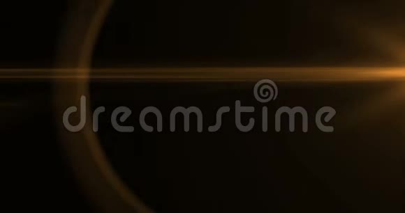 金色暖色亮晶状体耀斑闪烁漏光效果为过渡运动在黑色背景视频的预览图