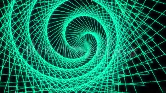 绿色万花筒序列模式抽象五彩运动图形背景瑜伽俱乐部表演曼陀罗视频的预览图